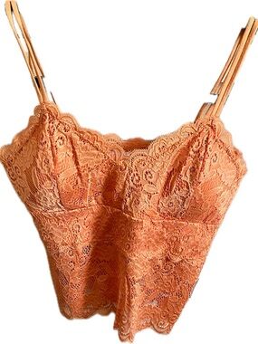 Lace Camisole Bralette in Burnt Orange - Women Intimates